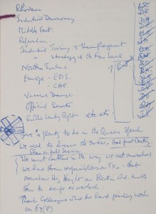 James Callaghan's notes reflect a virtual "A-Z" of government activity planned for the term ahead, September 1978