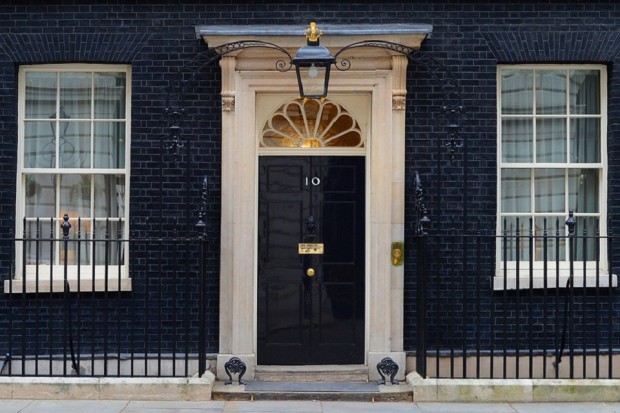 The front door of Number 10 Downing Street - the official residence of the First Lord of the Treasury