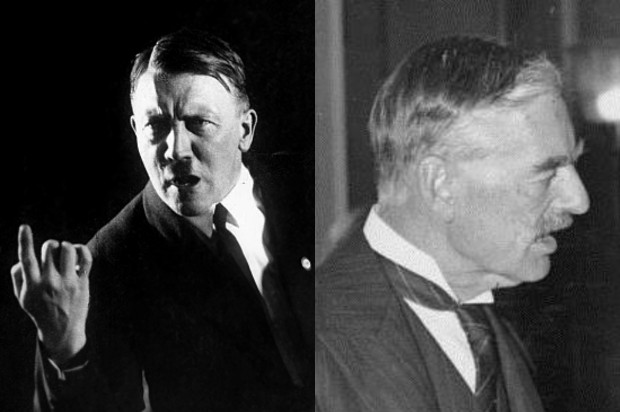 Hitler and Neville Chamberlain